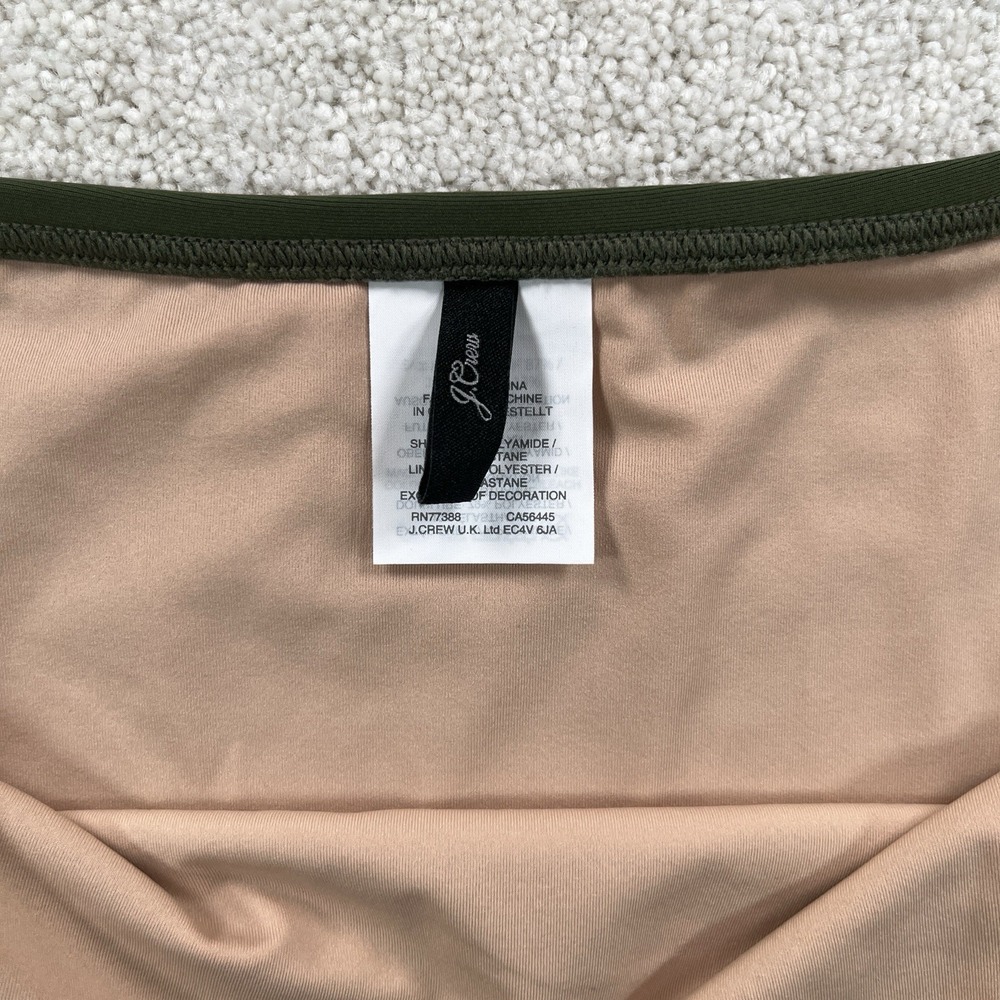 J Crew Bikini Set High Rise Bottoms M Underwire Top 34C Olive Green NWOT - Picture 9 of 12